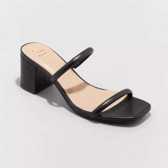 a new day Shoes - A New Day • Black Cris block heeled sandals